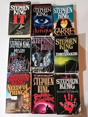 Vintage Stephen King Signet Paperback Lot - 9 Book Collection IT Shining Carrie